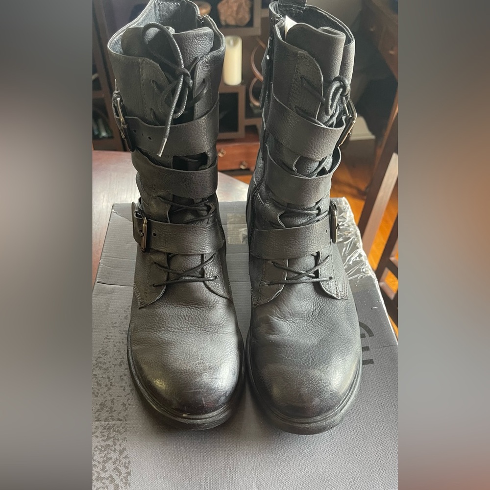 MJUS RBL Men’s ART.305206 Leather Boots Sz 42 in LAPIS (Grey) like new condition - Picture 5 of 16